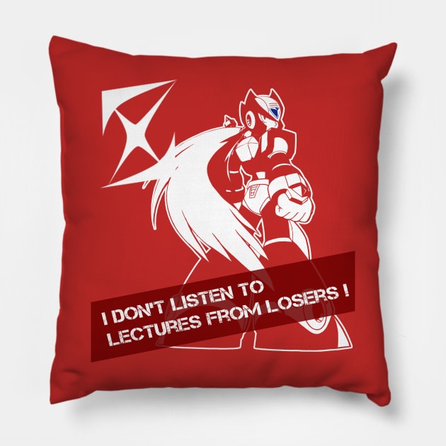 ZERO - I don't listen to lectures from losers Pillow by Bolivian_Brawler