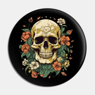 American Traditional Skull tattoo art Pin