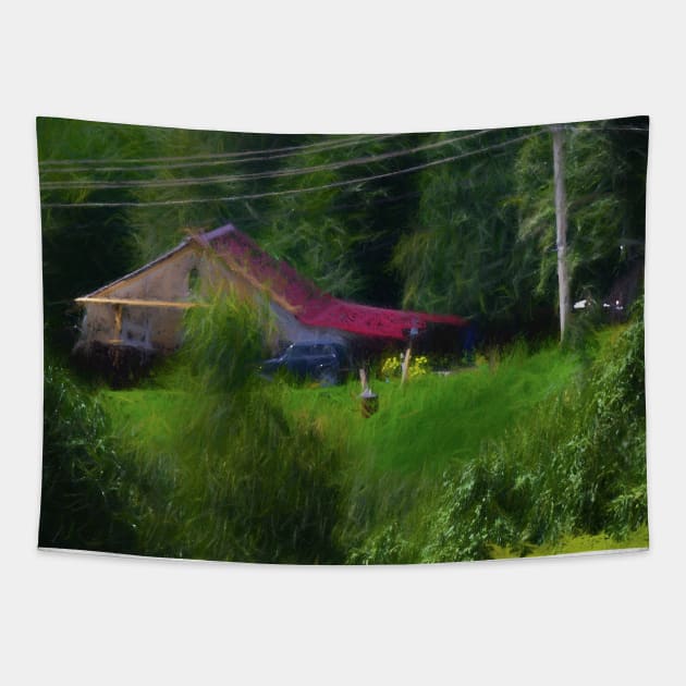 House in the village Tapestry by EvgeniiV