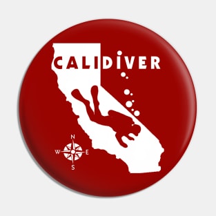Vintage California Scuba Dive CaliDiver Dive Flag Scuba Diver Pin