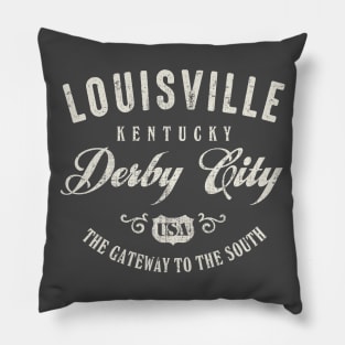 Louisville Kentucky Derby City Vintage Pillow