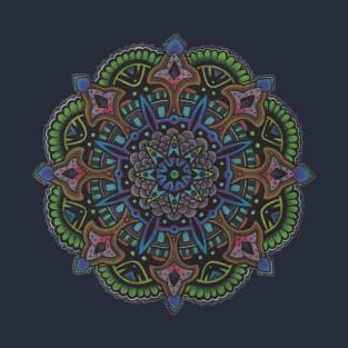 Peacock Mandala T-Shirt T-Shirt