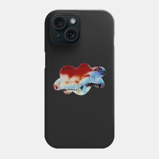 Cloud shape in red and blue Phone Case