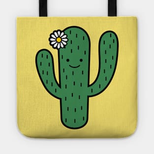 Adorable Smiling Saguaro Cactus Doodle Tote