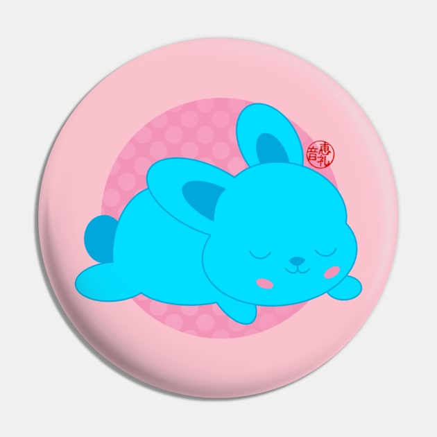 Blue Bunny Pin by EV Visuals