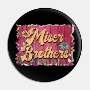 Classic Brothers Personalized Flowers Proud Name Pin