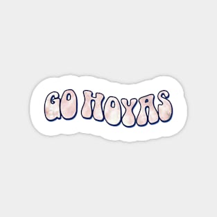 gtown groovy tie dye lettering Magnet