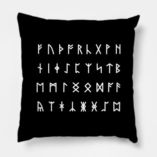 Runic Alphabet [Futhorc] Pillow