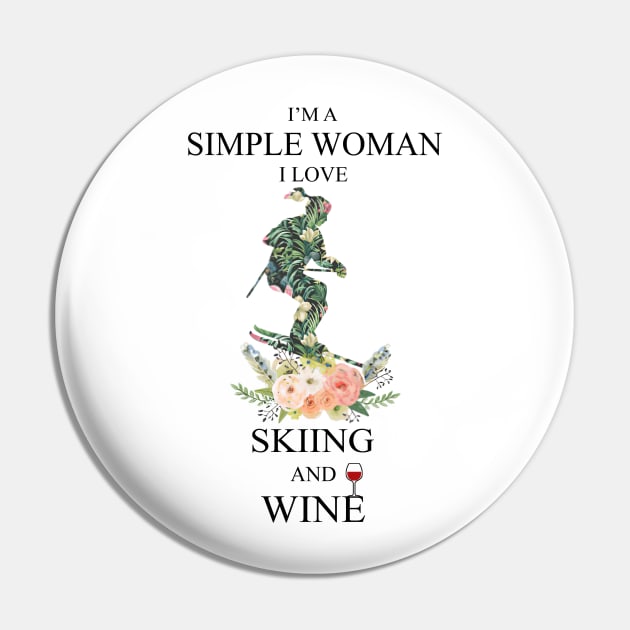 Skiing And Wine Pin by arlenawyron42770