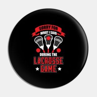 Funny Lacrosse Game Player Coach Gift Pin