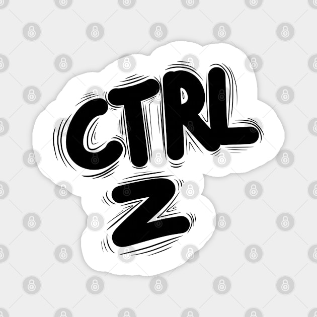 CTRL Z Pin Magnet by annoyingarts