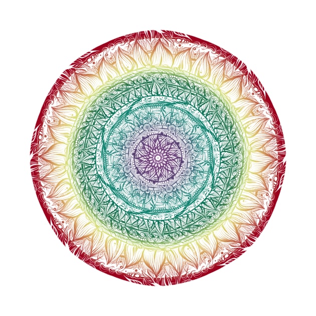 Rainbow Mandala Pride by bubbsnugg