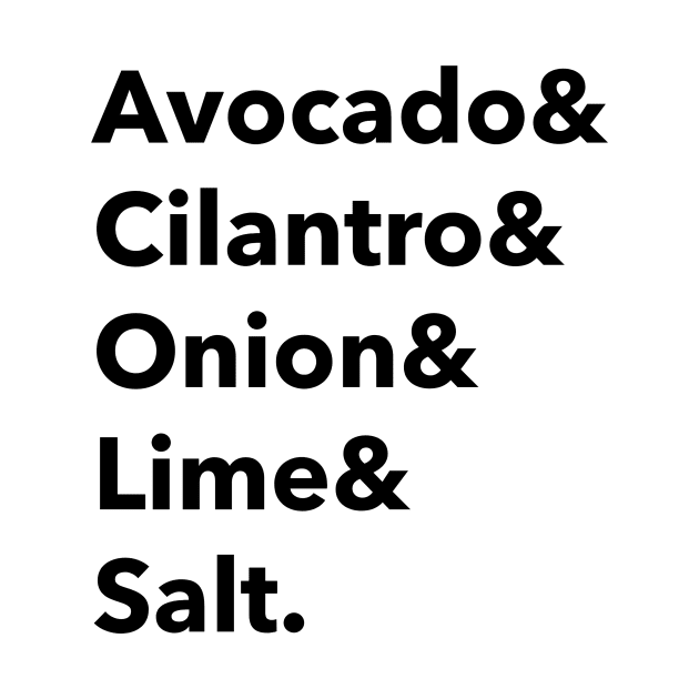 Guacamole ingredients by AllPrintsAndArt