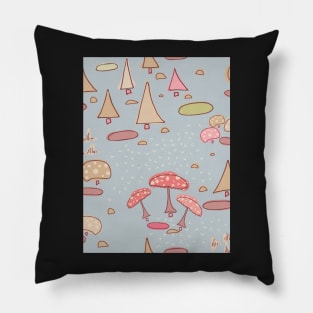 Geometric Toadstool Forest Pillow