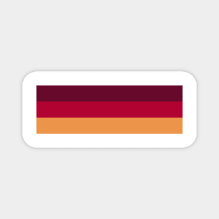 Roma Retro 1980 Maroon Red Gold Bars Magnet