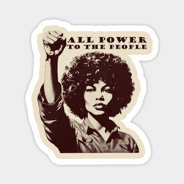 angela davis art visual Magnet by Papa Lauren