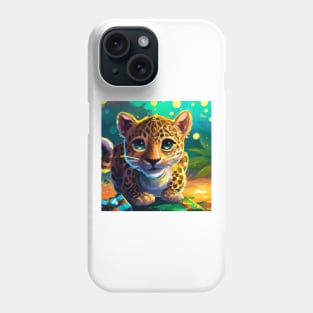 Cute Leopard Drawing Phone Case