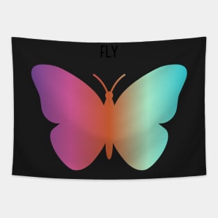 Rainbow butterfly Tapestry