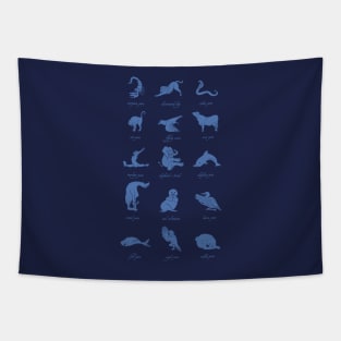 Animal Yogis_Blue Tapestry