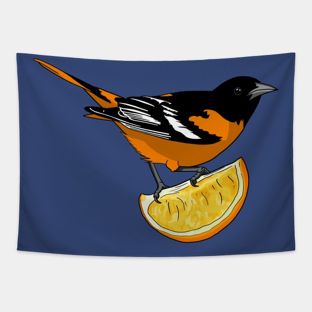 Baltimore Oriole Tapestry by Feathered Focus