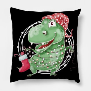 Tree Rex Funny T Rex Dinosaur Christmas Gift Pillow