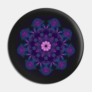 Purple & Turquoise Mandala Pin