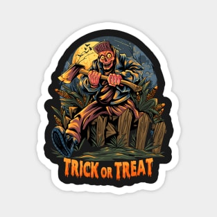 Halloween Zombie Trick or Treat Magnet