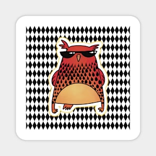 Cool owl with sunglasses Magnet