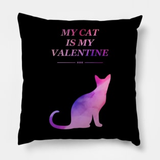 My Cat Is My Valentine Pillow