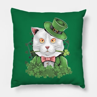 St Patricks Cat Pillow