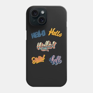 Hello 3D font Phone Case