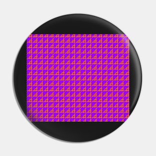 Purple and Reddish Pink Geometric Pattern Pin