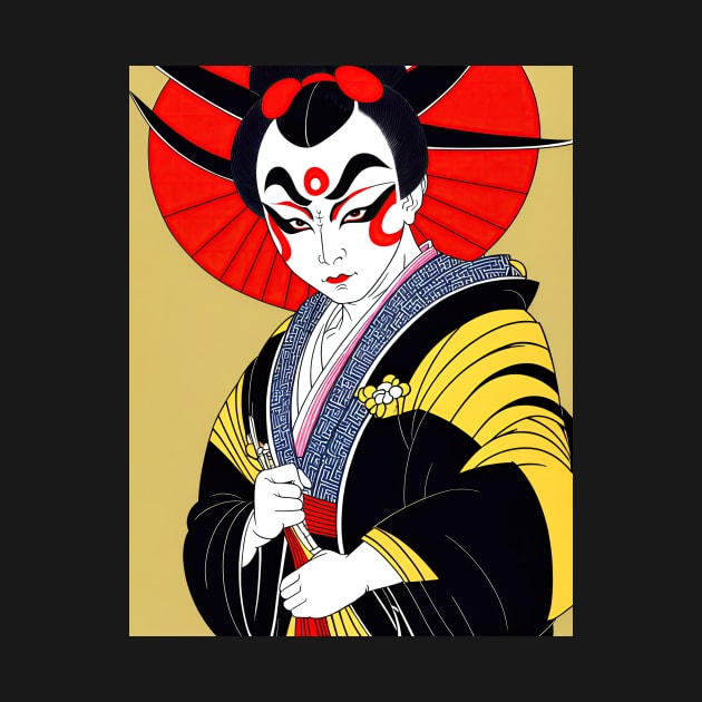 Ukiyo-e Japanese Art - Kabuki Actor by allovervintage