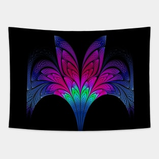 Neon Feather Bouquet Tapestry