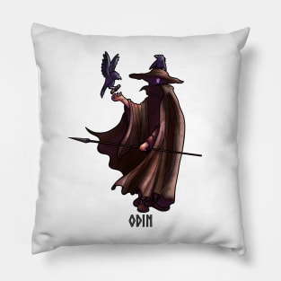 Odin Allfather - King of the Gods - Cute Cartoon Art Pillow