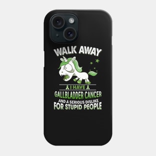 funny gallbladder cancer grumpy unicorn warrior Phone Case