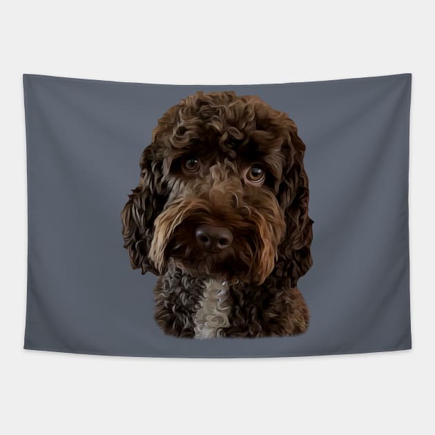 Brown Doodle Dog Tapestry by WoofnDoodle 