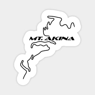 Mt. Akina Track Map (Black) Magnet