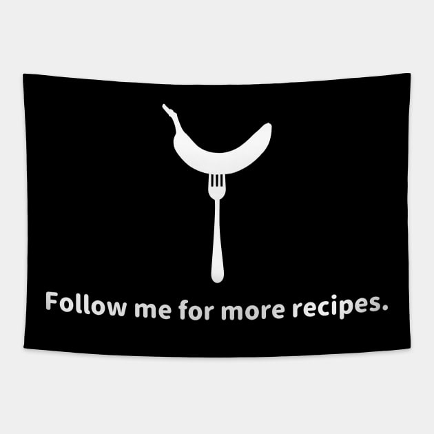 Follow me for more recipes. Memes banana on folk white Tapestry by FOGSJ