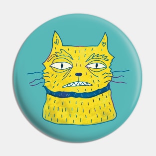 Angry crazy funny cat Pin