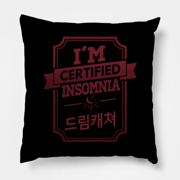 I'M CERTIFIED DREAMCATCHER INSOMNIA Pillow by skeletonvenus