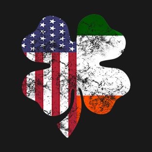 ST Patrick's day US and ireland Flag T-Shirt