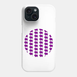 Purple Pig Pattern Phone Case