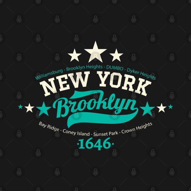 New York Brooklyn - Brooklyn Schriftzug - Brooklyn  Logo by Boogosh