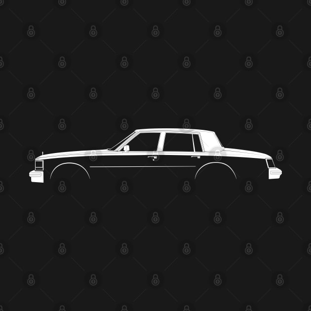 Cadillac Seville (1977) Silhouette by Car-Silhouettes