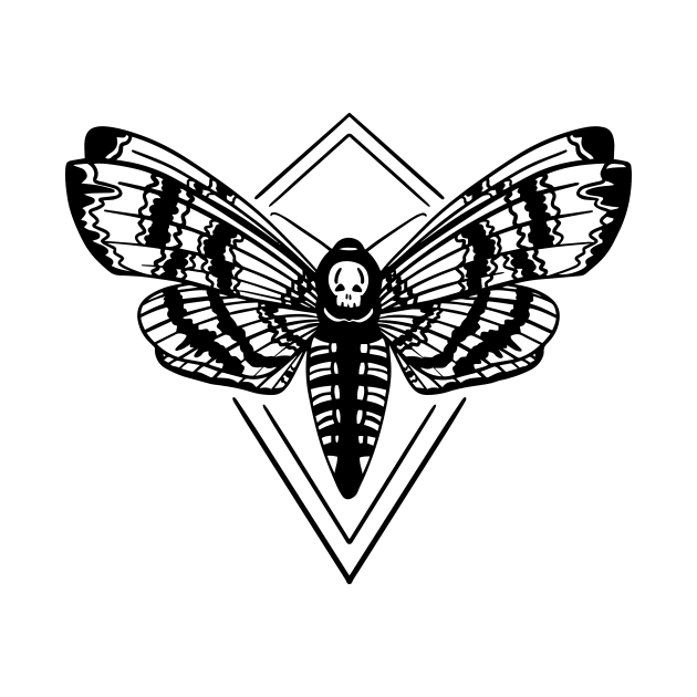 Death Head Moth Gothic Oddity Morbid Strange Gift by JessieJune