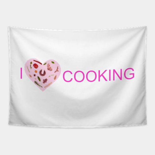 I Love Cooking Tapestry by Artstastic