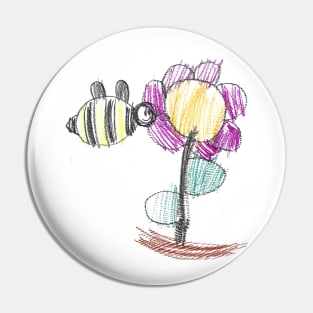 bumble bee with flower Pin