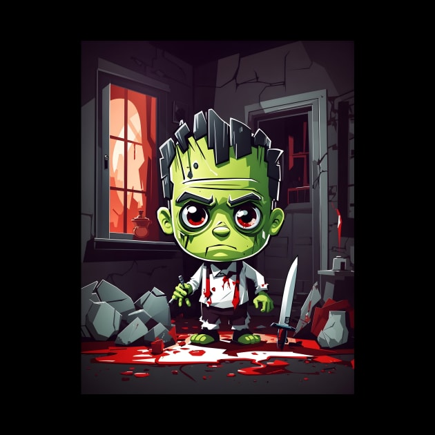 Cute Halloween Frankenstein by ginkelmier@gmail.com