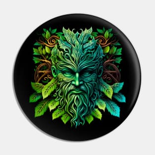 Jack Of The Wood Traditional Pagan Celtic Greenman Pin